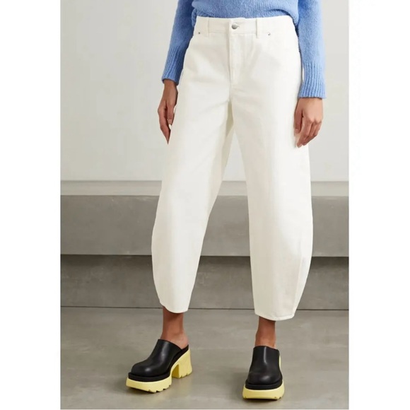 Tibi | white Brancusi barrel/horseshoee jean - Picture 3 of 15